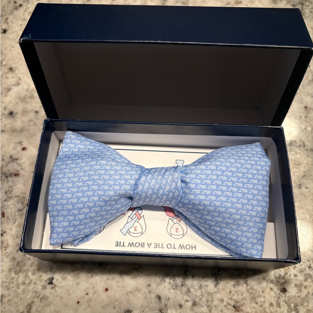 Vineyard Vines Light Blue Patterned Bow Tie